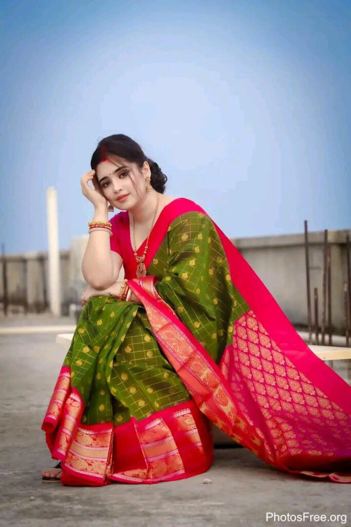 Simple Saree Poses For Photoshoot